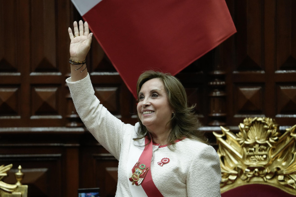 Dina Boluarte, destituida presidenta de Perú.