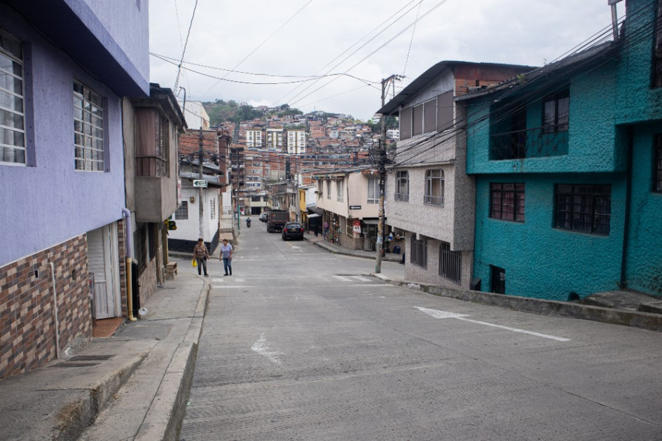 Este es el cruce de la carrera 7 con calle 10 en Villamaría.