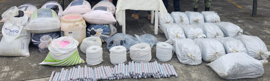 Parte de lo que encontraron en los allanamientos.