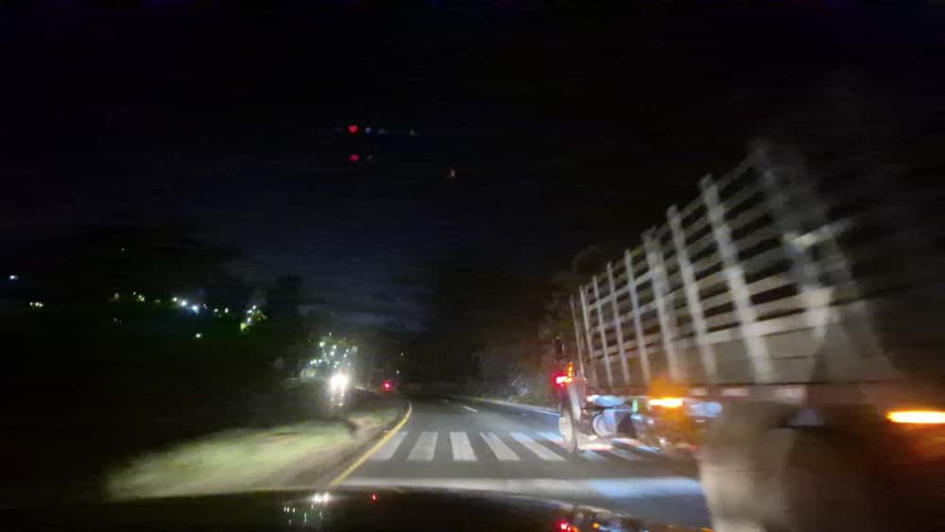 Sobre las 5:00 a.m. del miércoles así se veía el tramo de la vía Panamericana entre Lusitania y Jardines de La Esperanza.