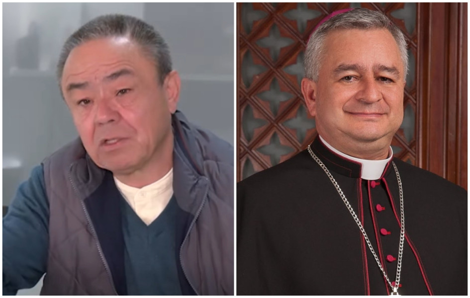 El padre Julio César Quintero (izq.) y monseñor José Libardo Garcés fueron compañeros en el Seminario Mayor de Manizales.