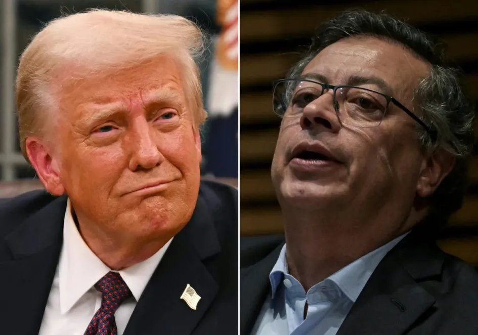 Donald Trump y Gustavo Petro, presidentes de Estados Unidos y Colombia.