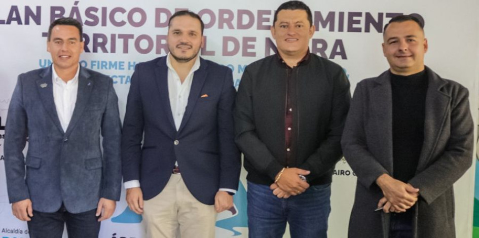 Los alcaldes del Área Metropolitana del Centrosur de Caldas, Jorge Eduardo Rojas (Manizales), Jhon Jairo Castaño (Neira), Álvaro Andrés Osorio (Palestina) y Jonier Alejandro Ramírez (Villamaría). 