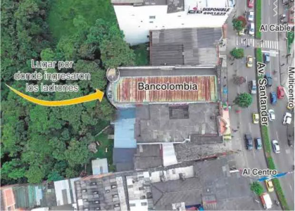 El robo a Bancolombia de la avenida Santander.