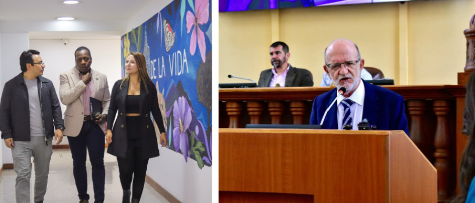 os concejales Julián García (Partido Verde) y Manuela Rodríguez (Partido Conservador) fueron los encargados de ir por el secretario Privado, Manuel González para instalar las sesiones en el Concejo. En la Gobernación el encargado de instalar las sesiones en la Asamblea fue Henry Gutiérrez Ángel, gobernador de Caldas. 