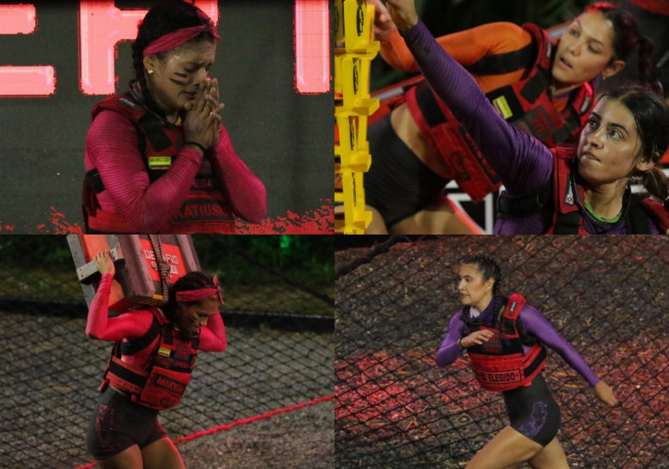 Las cinco mujeres durante el Desafío a Muerte. Una quedó eliminada.