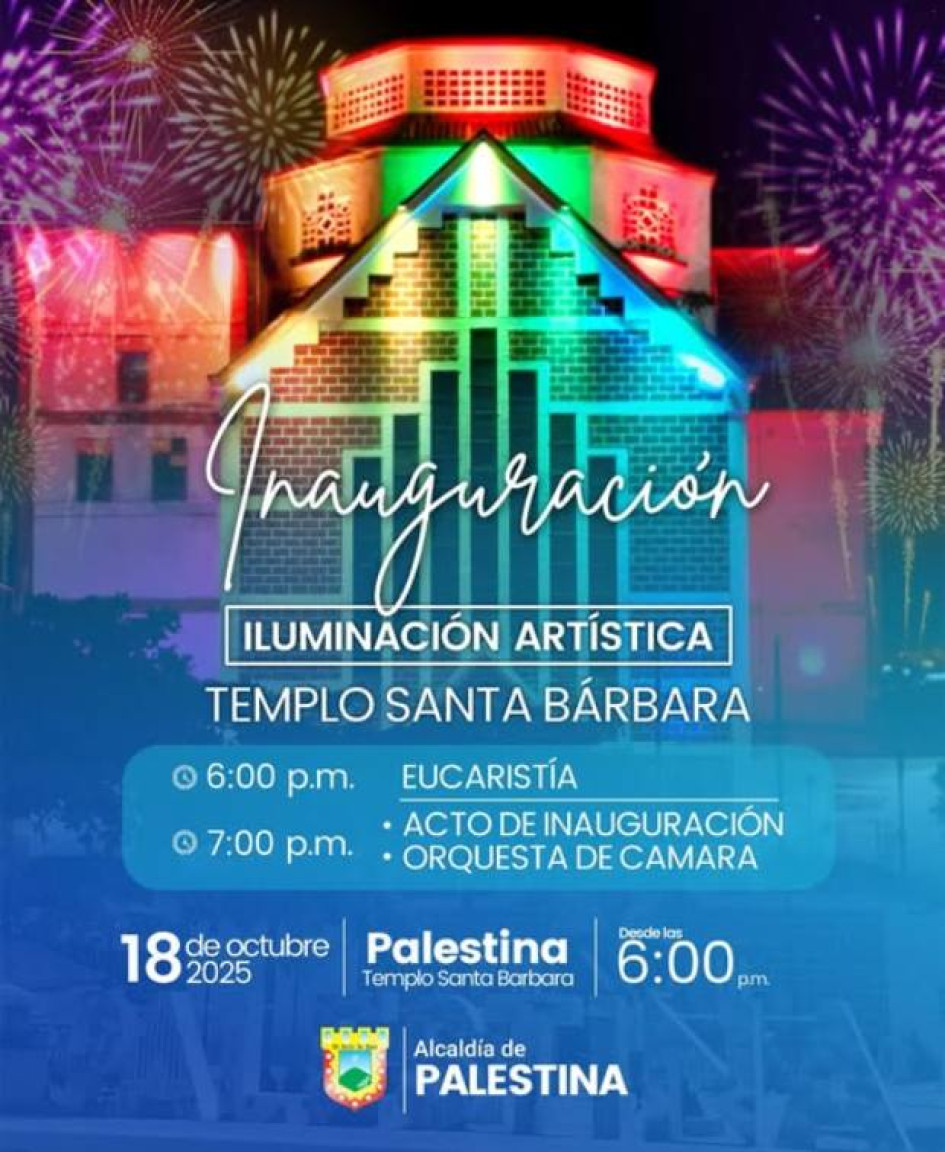 Fotos I Facebook Alcaldía I LA PATRIA  La iluminación artística para la iglesia, murales en varios puntos, construcción de placas huella y de caseta comunal. Estas son informaciones de municipios de Caldas.