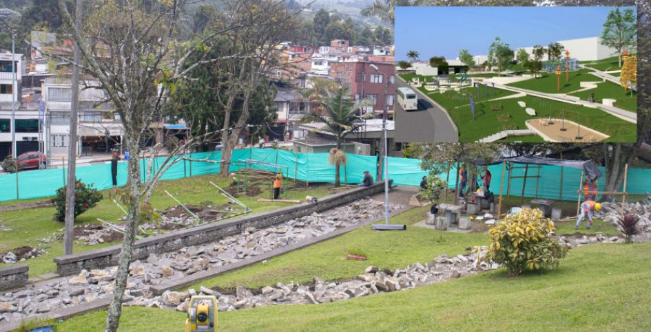 En la tarde del miércoles, 8 de octubre, la intervención en el parque se hizo más notoria con la llegada de la maquinaria amarilla y la destrucción de caminos, muros y bancas en concreto. 