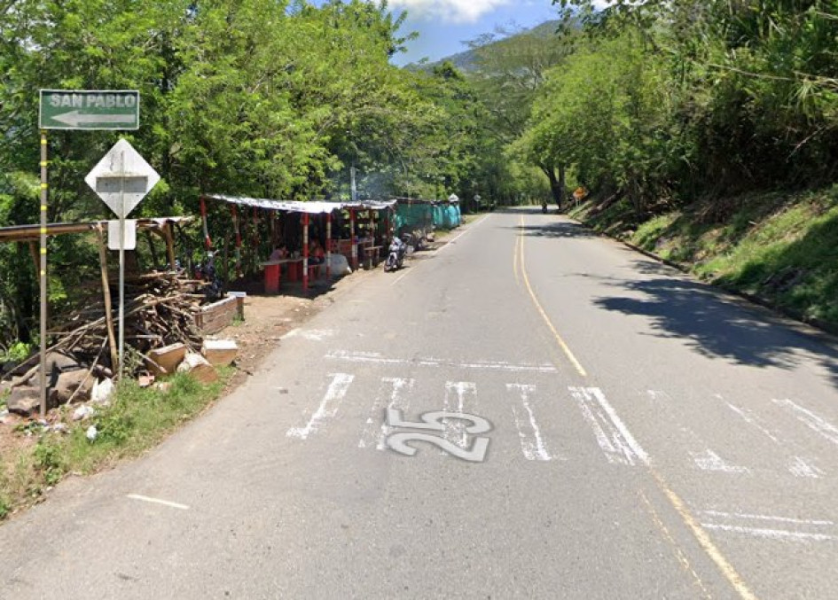 Sector de San Pablo, vía Supía-La Felisa.