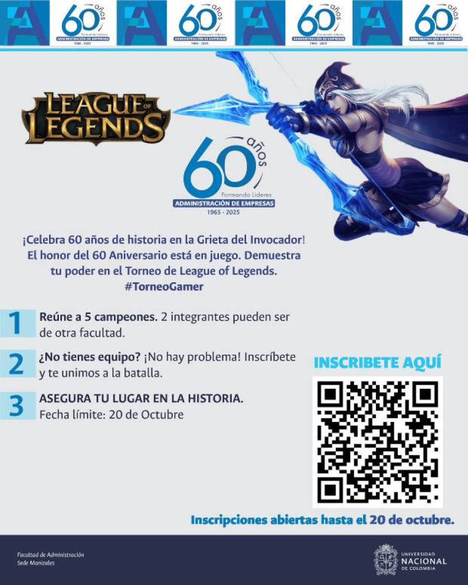 Imagen I Tomada del Facebook Unal I LA PATRIA  Son 60 años formando líderes en la Facultad de Admnistración de la Universidad Nacional sede Manizales.