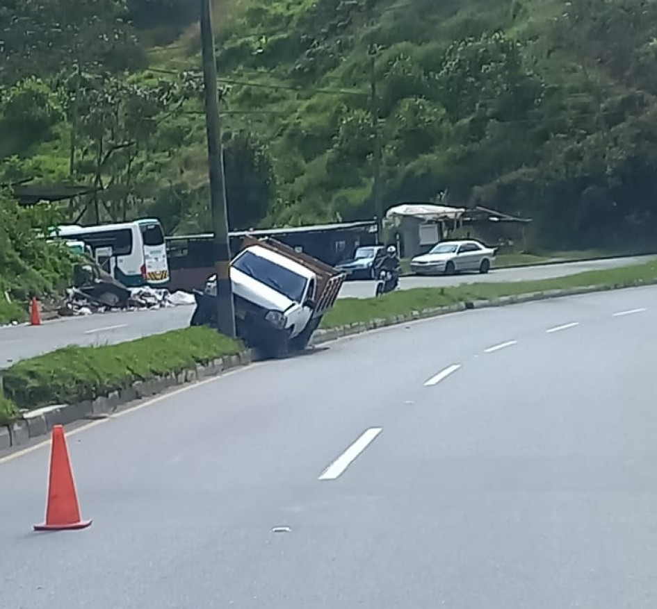 Accidente de este miércoles.