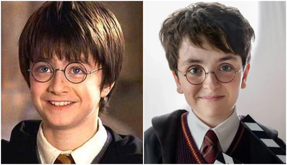 Daniel Radcliffe (izq.) empezó a interpretar a Harry Potter a los 11 años y lo hizo durante las ocho películas que la saga literaria tuvo como adaptación cinematográfica. Ahora, para la serie de televisión que se está produciendo, el actor que lo interpreta, con esta misma edad, es Dominic McLaughlin.