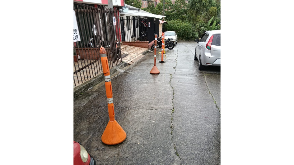 Estos son los postes que están ubicados en el barrio San Jorge.