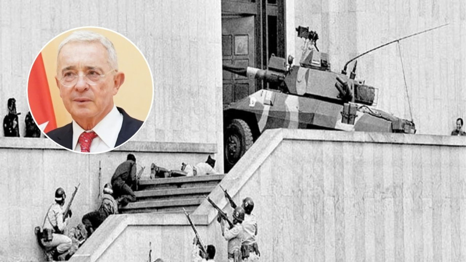 Álvaro Uribe fue presidente de Colombia del 2002 al 2010. La toma y retoma del Palacio de Justicia de Bogotá fue en 1985.