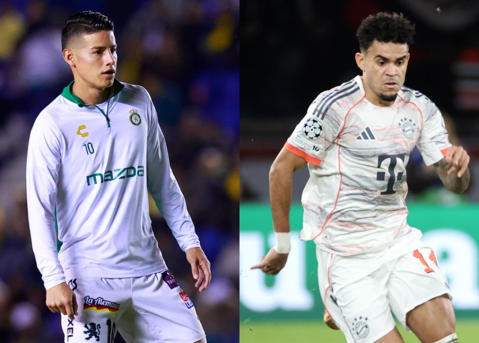 James Rodríguez y Luis Díaz, los dos referentes de la Selección Colombia que lideran la convocatoria para los amistosos ante Nueva Zelanda y Australia.