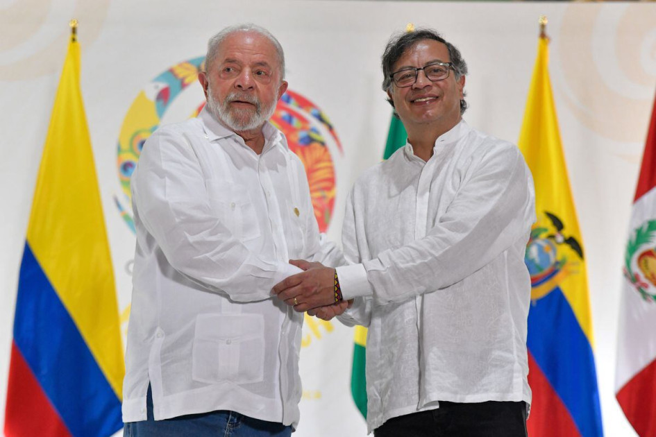 Luiz Inácio Lula da Silva y Gustavo Petro, presidentes de Brasil y Colombia.