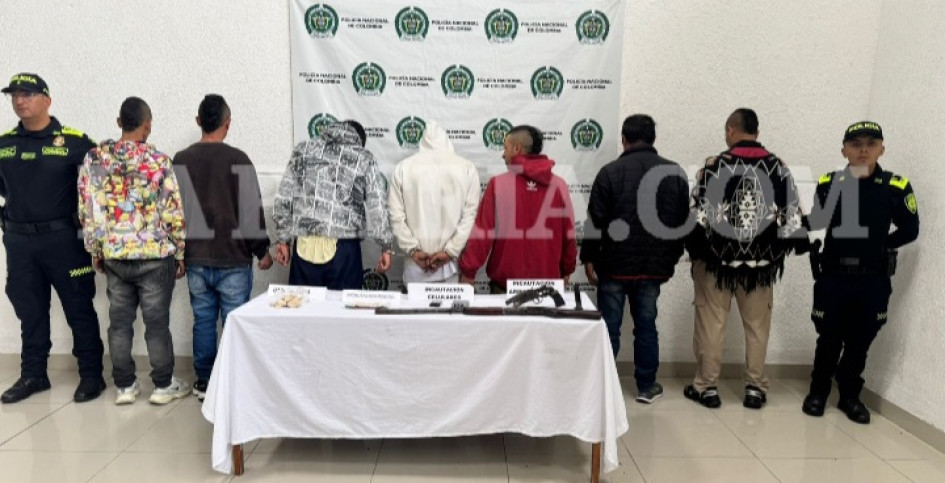 Los capturados en el Norte de Caldas.