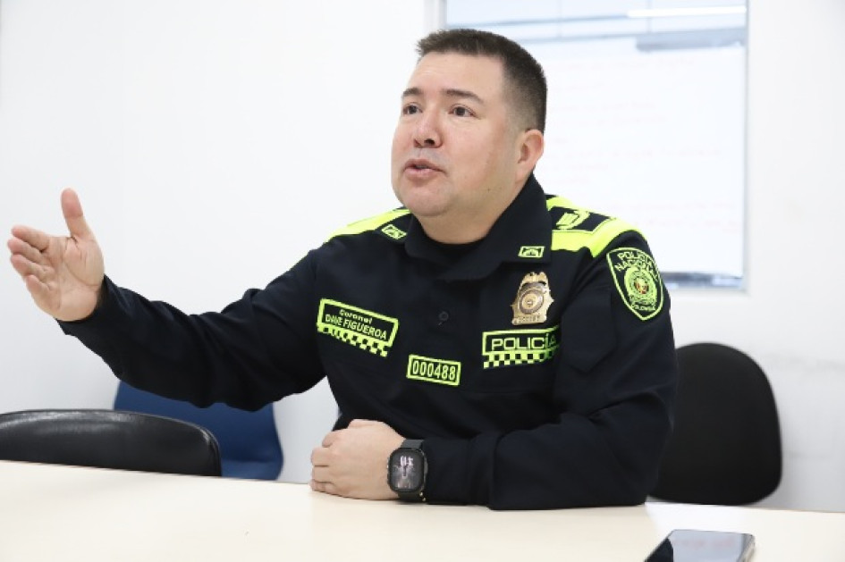Foto| Darío Cardona| LA PATRIA  Coronel Dave Anderson Figueroa Castellanos, comandante de la Policía Metropolitana de Manizales y Villamaría.