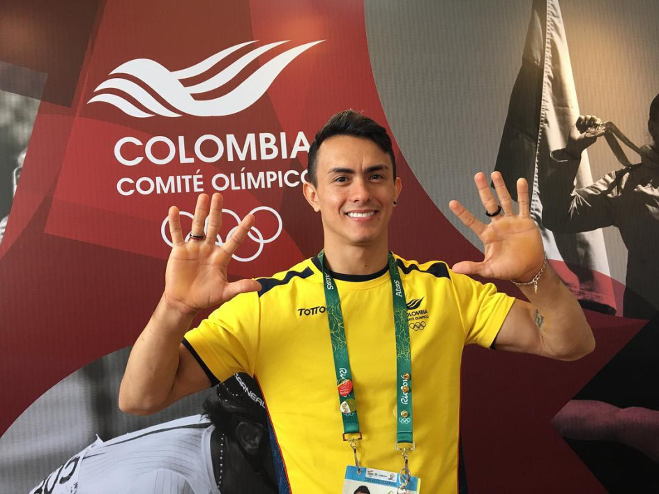 Jossimar Calvo representó a Colombia en los Juegos Olímpicos de Río 2016, donde fue décimo en la final individual general.