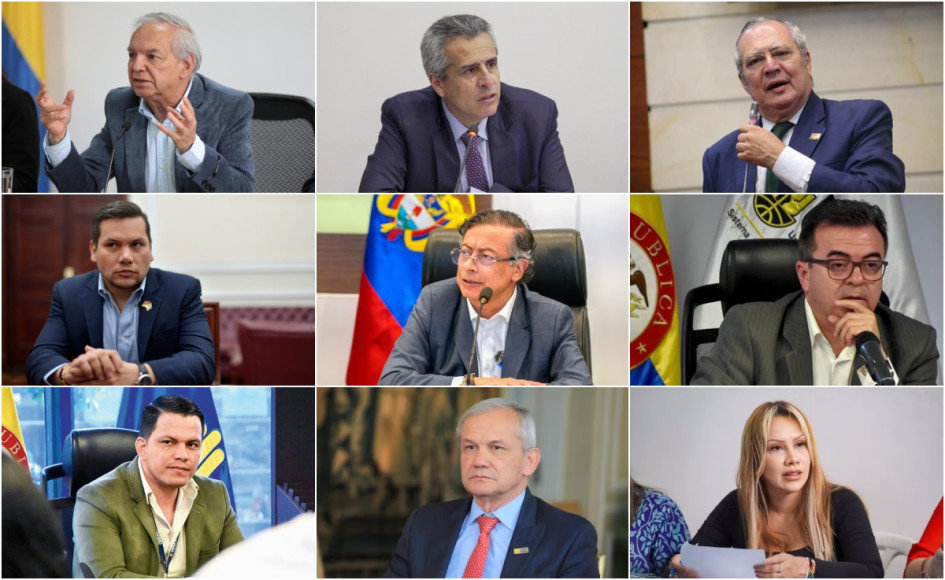 Ricardo Bonilla, Luis Fernando Velasco, Iván Name, Andrés Calle, Olmedo López, Sneyder Pinilla, Carlos Ramón González y Sandra Ortiz, los ocho personajes que giran alrededor del presidente Gustavo Petro y están implicados en el caso de corrupción de la UNGRD.
