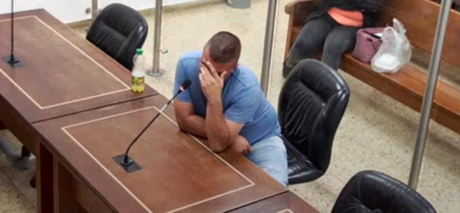 Jónathan Pérez Arias, de 33 años, en la audiencia.