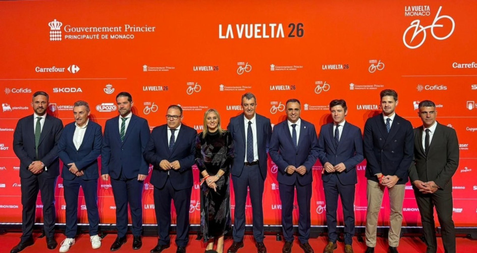 Presentación de La Vuelta ciclista a España en un acto en Mónaco.