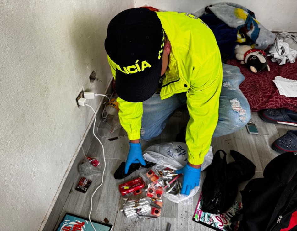 Parte de lo que les encontraron.