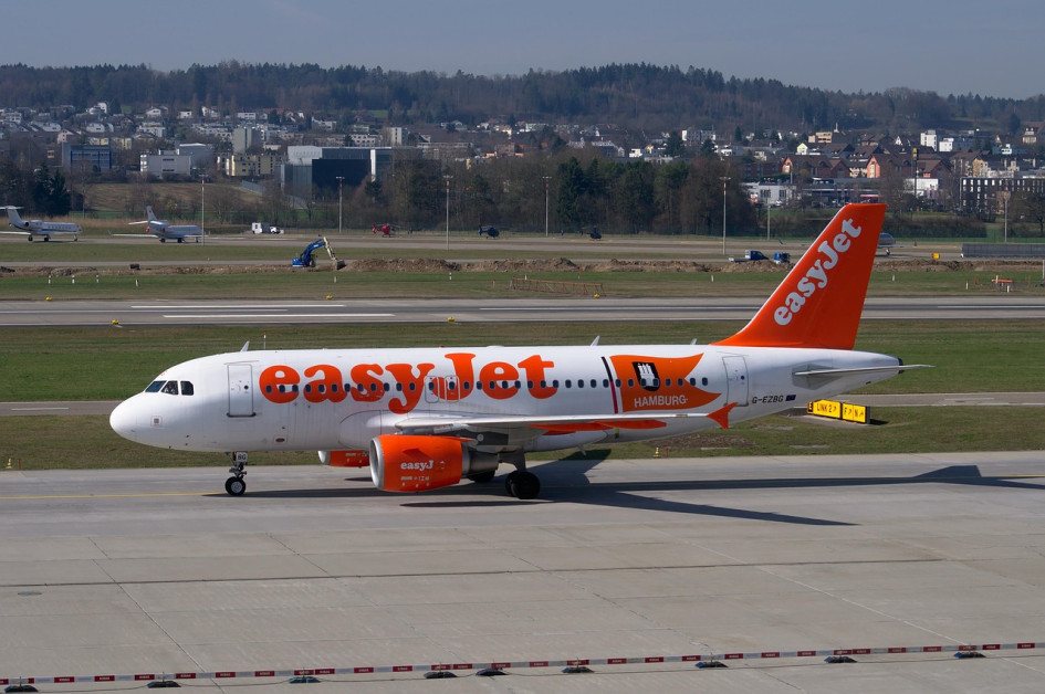 Un avión de la compañía Easyjet que debía cubrir el trayecto entre el aeropuerto de Málaga-Costa del Sol, en el sur de España.