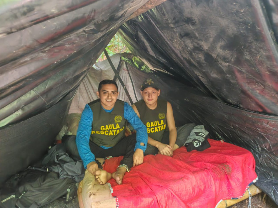 Miguel Ayala y su mánager Nicolás Pantoja fueron rescatados.