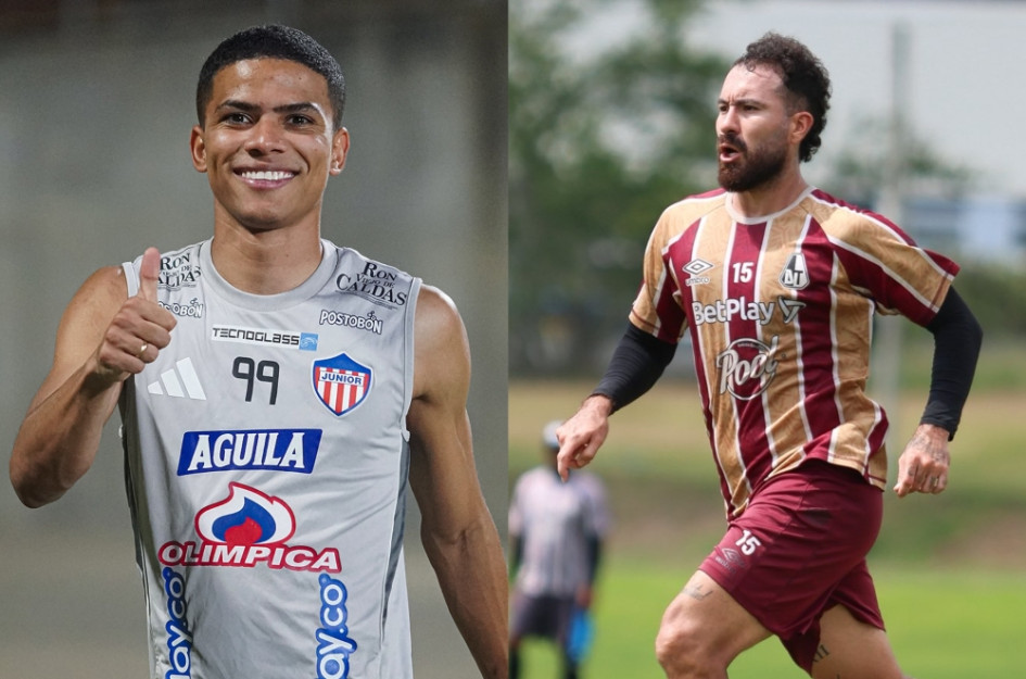 José Enamorado y Juan Pablo Nieto, figuras y referentes del Junior y el Deportes Tolima para la final de la Liga BetPlay II.