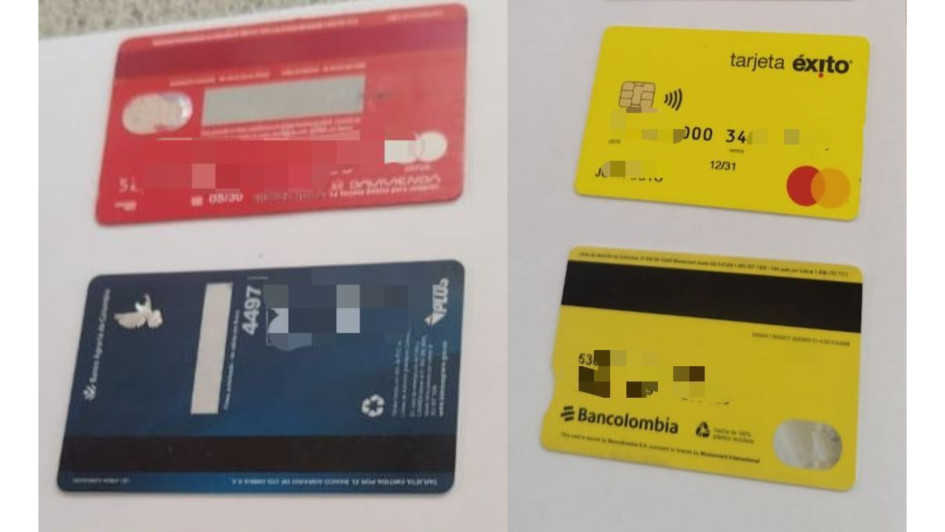 A Soto le hallaron cuatro tarjetas en su poder, y pretendía cometer el hurto cuando lo sorprendieron los uniformados.