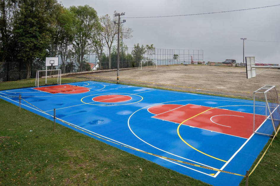 La nueva cancha del barrio Betania. 