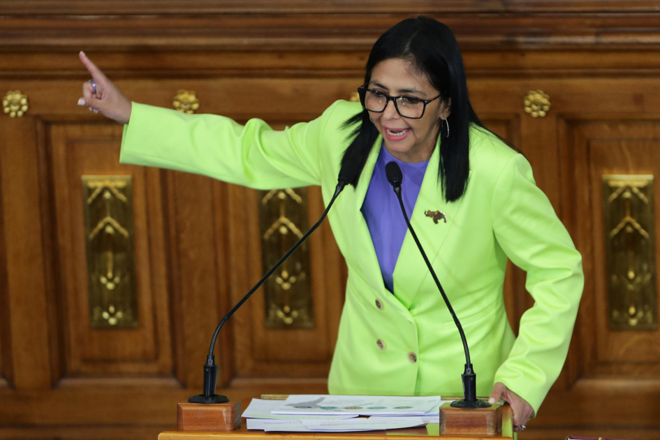 Delcy Rodríguez, presidenta encargada de Venezuela.