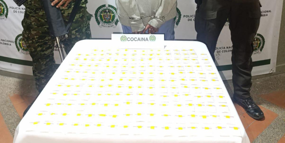 171 dosis de cocaína le hallaron a un capturado.