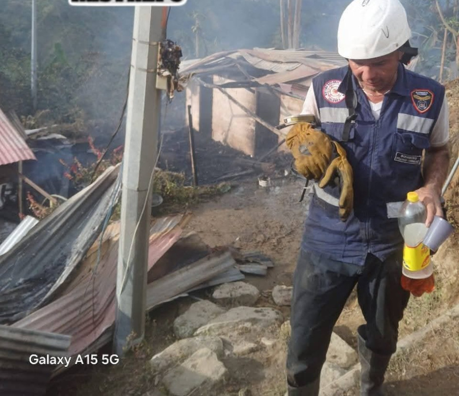 El incendio afectó a una familia