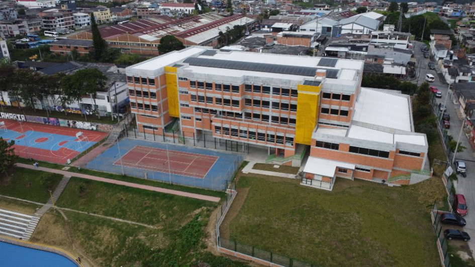 La nueva edificación de la Institución Educativa Gerardo Arias sede Jhon F. Kennedy.