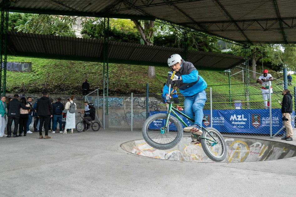 El skatepark en la Unidad Deportiva Palogrande. 