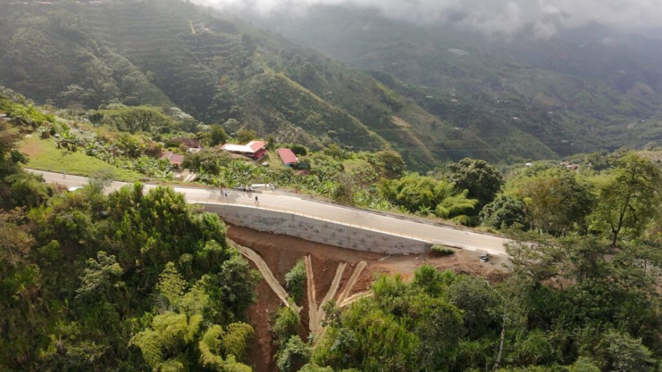 Las obras en la vereda El Bosque de San José (Caldas). 