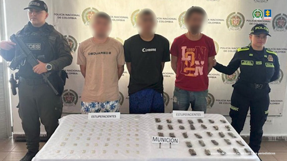 Según la Fiscalía, los tres sujetos almacenaban estupefacientes para la Línea.