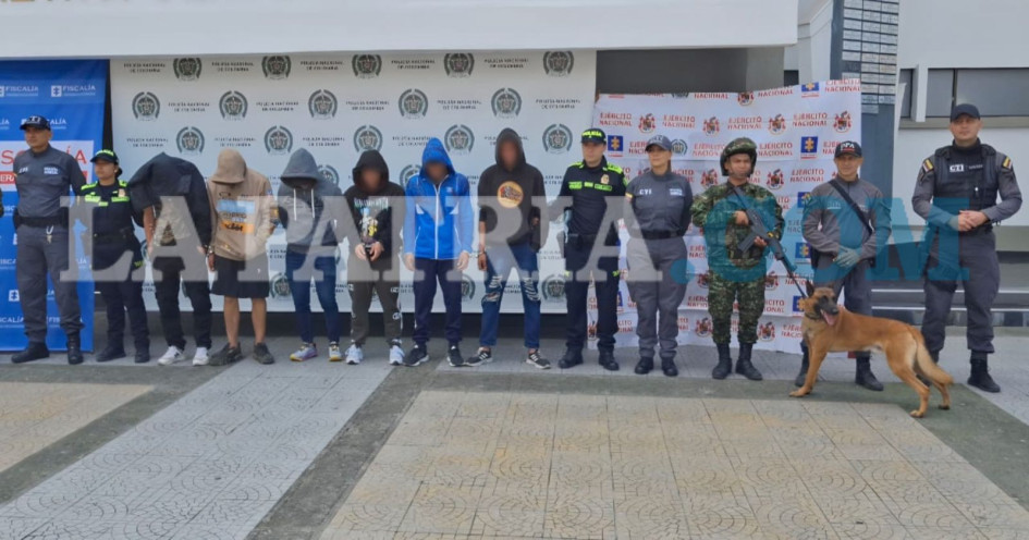 Los seis capturados son señalados de expender drogas en distintos barrios de Manizales.