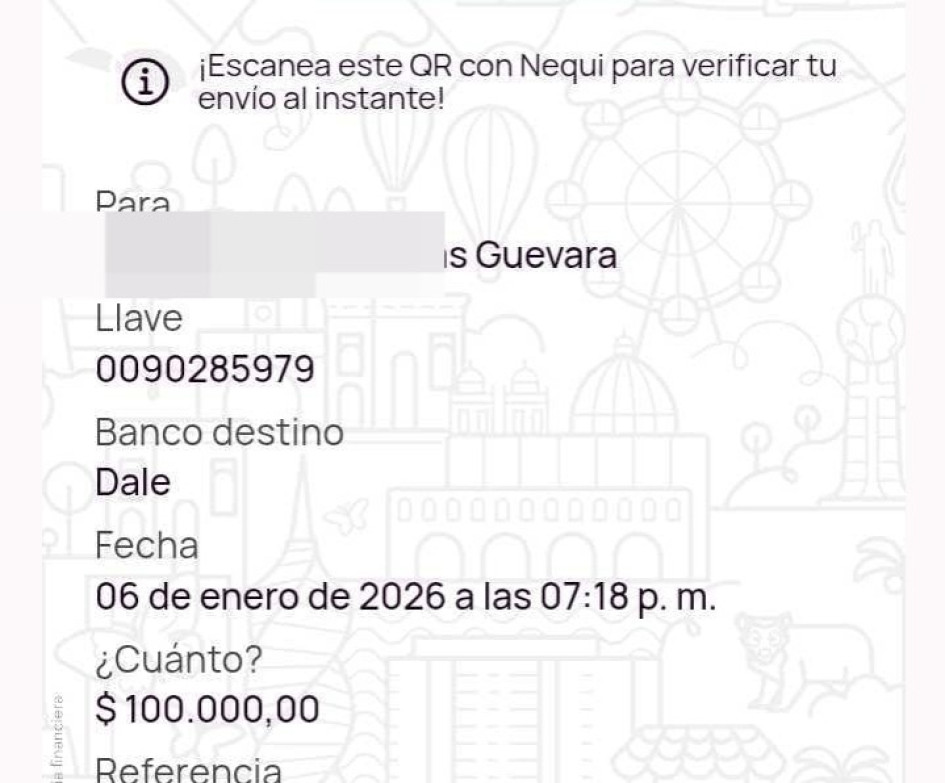 La consignación de una víctima esta semana. No le volvieron a responder y la bloquearon.