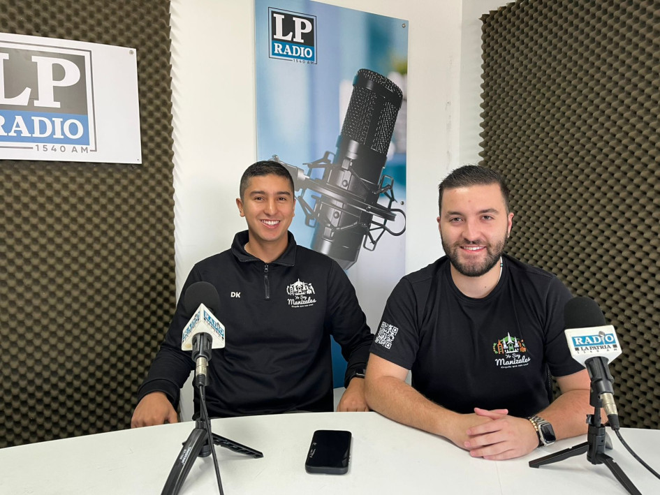  Los creadores de Yo soy Manizales, Luis Alejandro Garzón y Daniel Hoyos. ​
