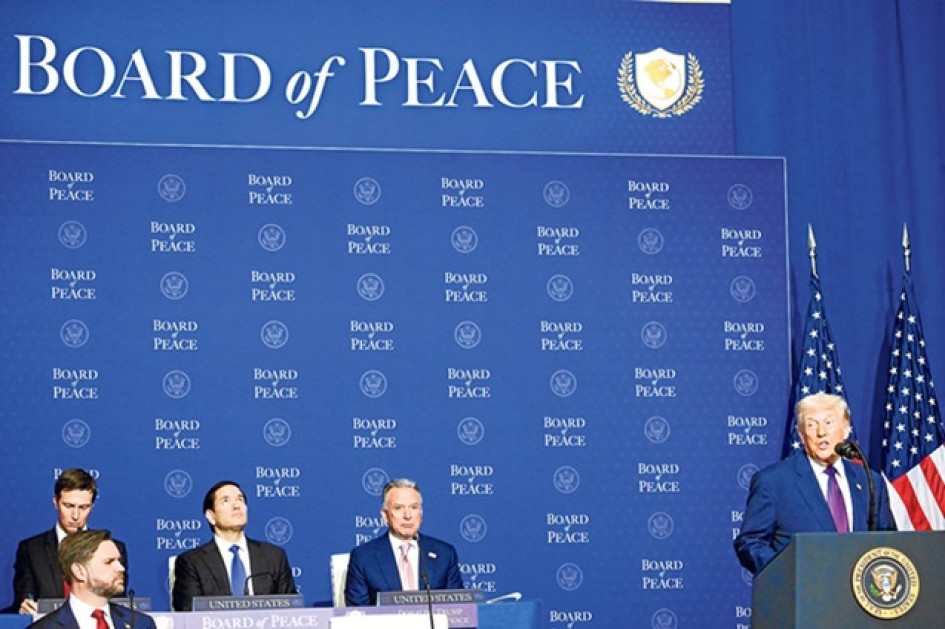 Foto | EFE | LA PATRIA El presidente de EE.UU., Donald Trump, recibió ayer a líderes y representantes de 40 países que llegaron a Washington para participar en calidad de miembros y observadores en la primera reunión de la Junta de Paz.