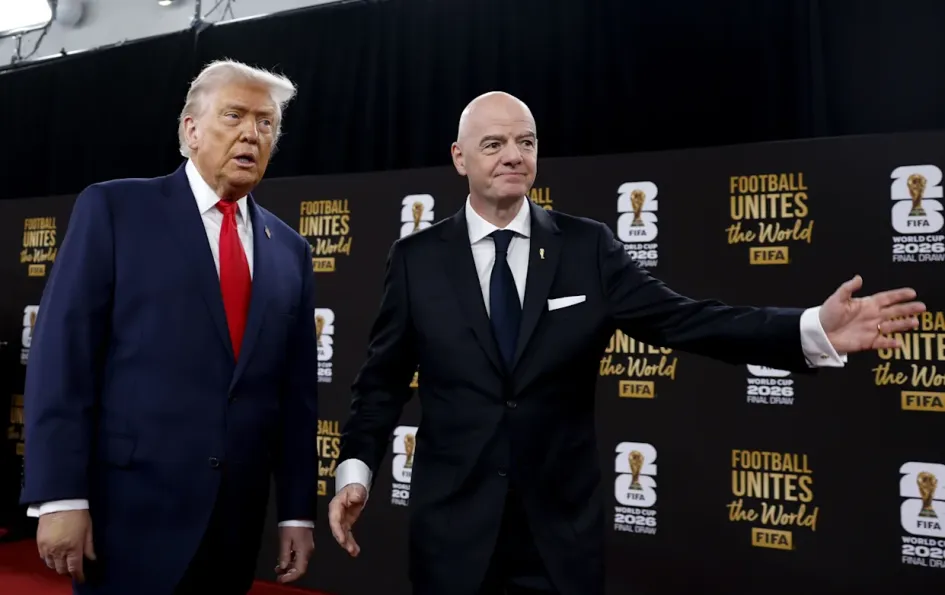 Donald Trump (izq.) y Gianni Infantino, presidentes de Estados Unidos y de la FIFA.