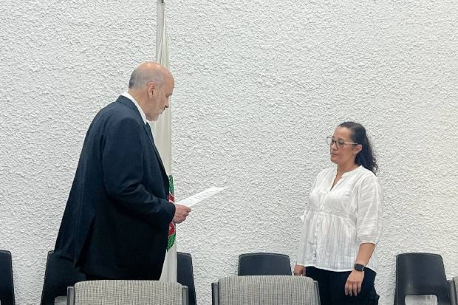 Belizza Janet Ruiz Mendoza asumió como vicerrectora de la sede de la Universidad Nacional sede Manizales en junio del 2024, ante el entonces rector, Leopoldo Múnera. 