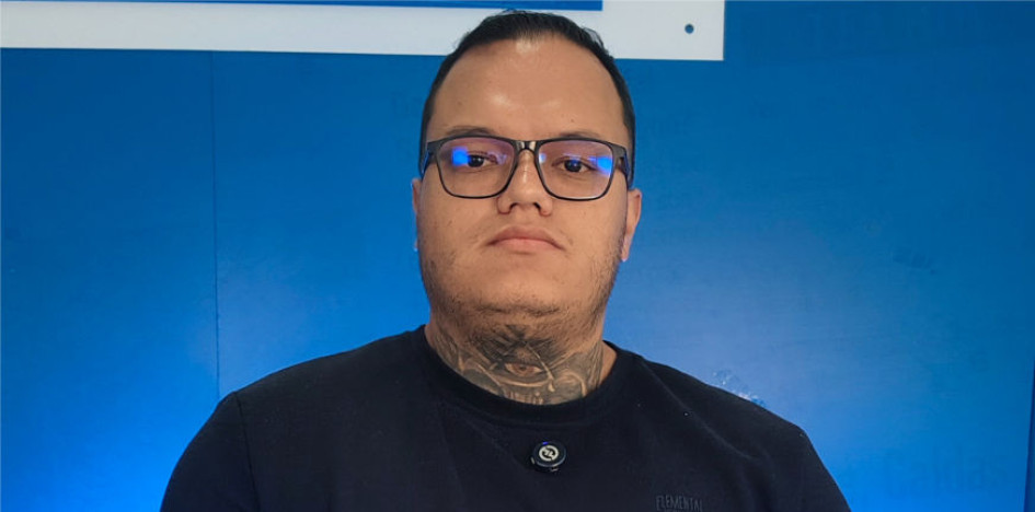 Diego Alejandro Pareja Rendón, candidato a la Cámara por Caldas, durante su visita a LA PATRIA. 