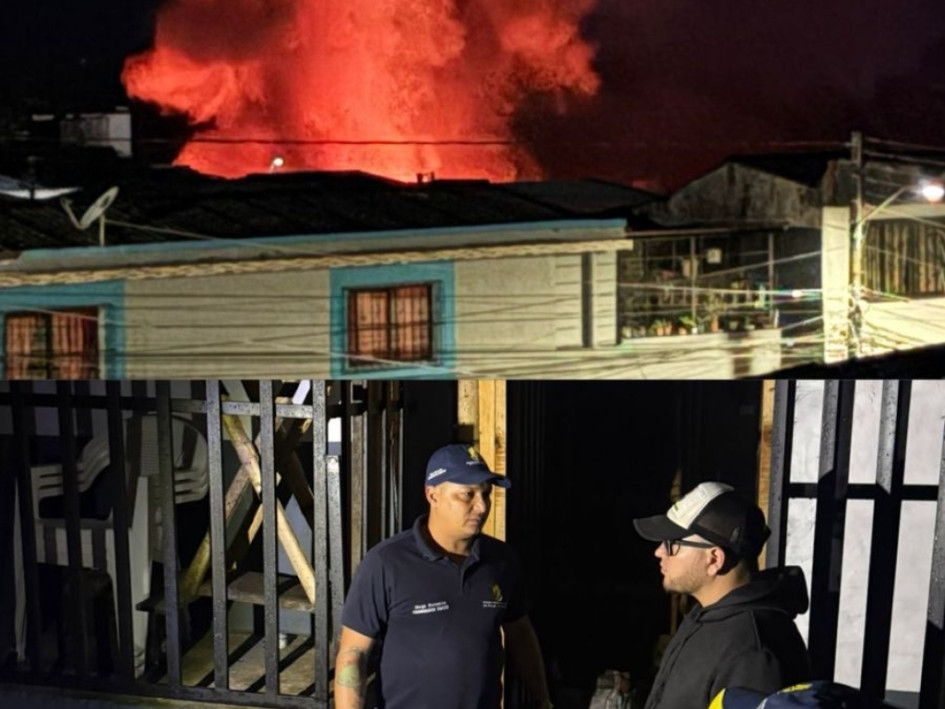 Bomberos y organismos de socorro controlaron las llamas durante la madrugada en el barrio Grisales del municipio.