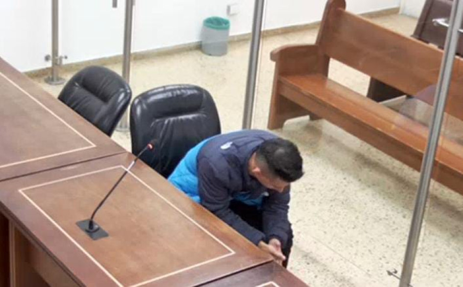 Juan Manuel, el procesado, en la audiencia.