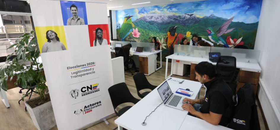 Así son las oficinas en Manizales del Consejo Nacional Electoral.