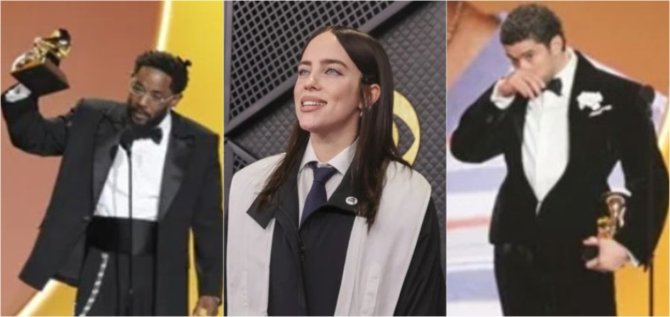 Kendrick Lama, Billie Eilish y Bad Bonny, artistas que resultaron premiados en los Grammy